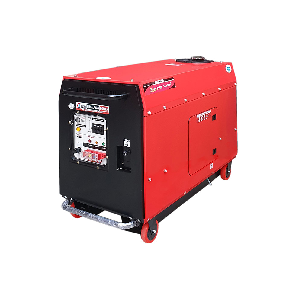 8 KVA Portable Generator- 3 Phase, Petrol Run, Model Silent GE-3P-9000RS, Recoil & Self Start